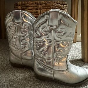 Silver Western Cowboy Boots Tucker and Tate